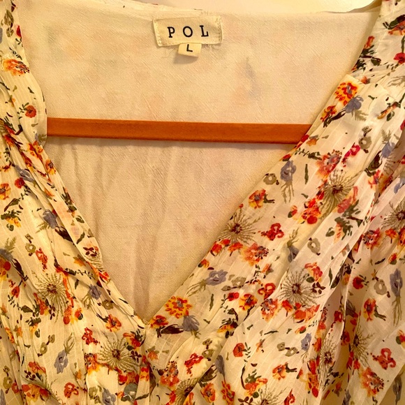 Pol Midi dress - beautiful details and floral print - size L - Picture 7 of 7